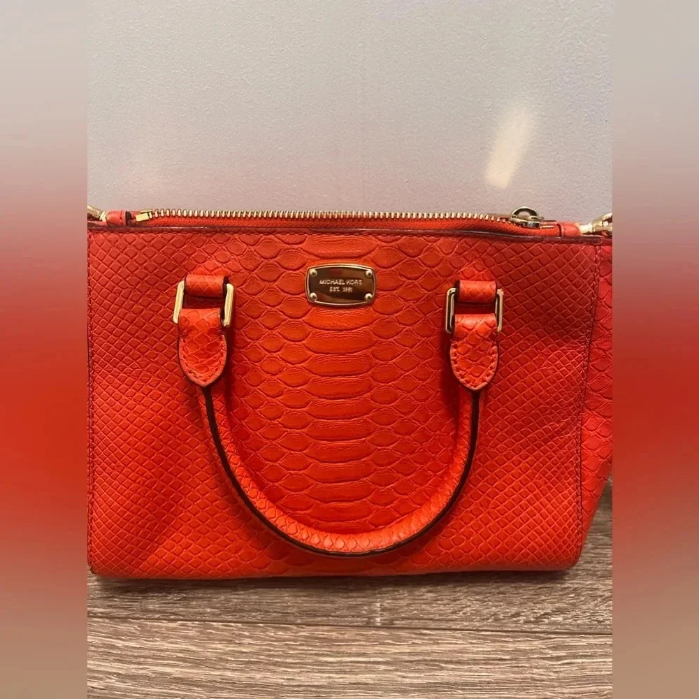Michael Kors Kellen Extra Small (XS) Satchel Coral